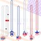 36PCS 4th of July Patriotic Necklaces – Red, White & Blue Beads with Star and Uncle Sam Hat Pendants, Bulk Party Favors for Independence Day, Memorial Day, and Holiday Decorations